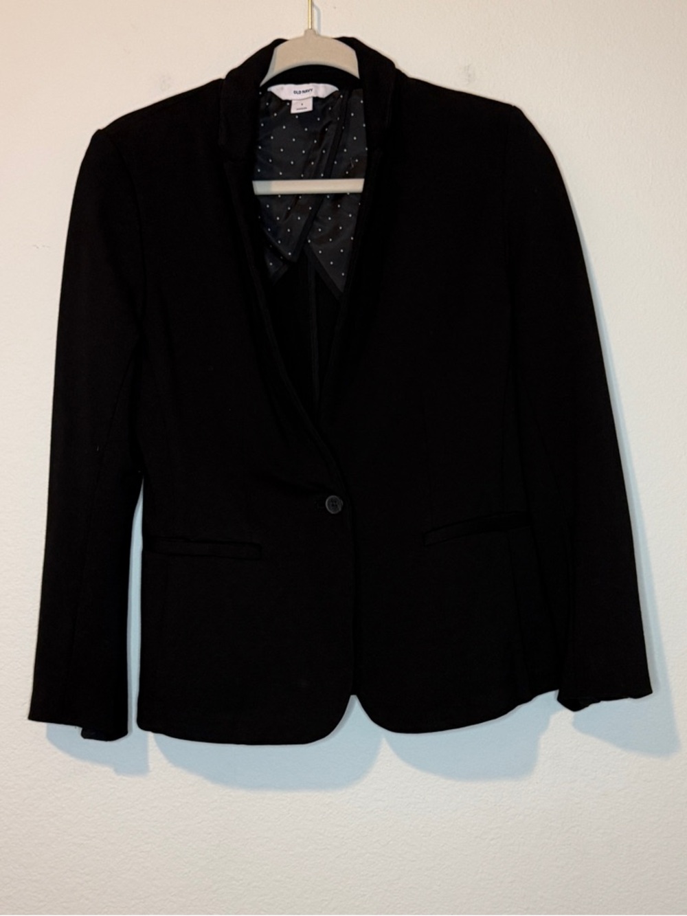 Old Navy Black Single-Button Women's Blazer - Picture 3 of 4